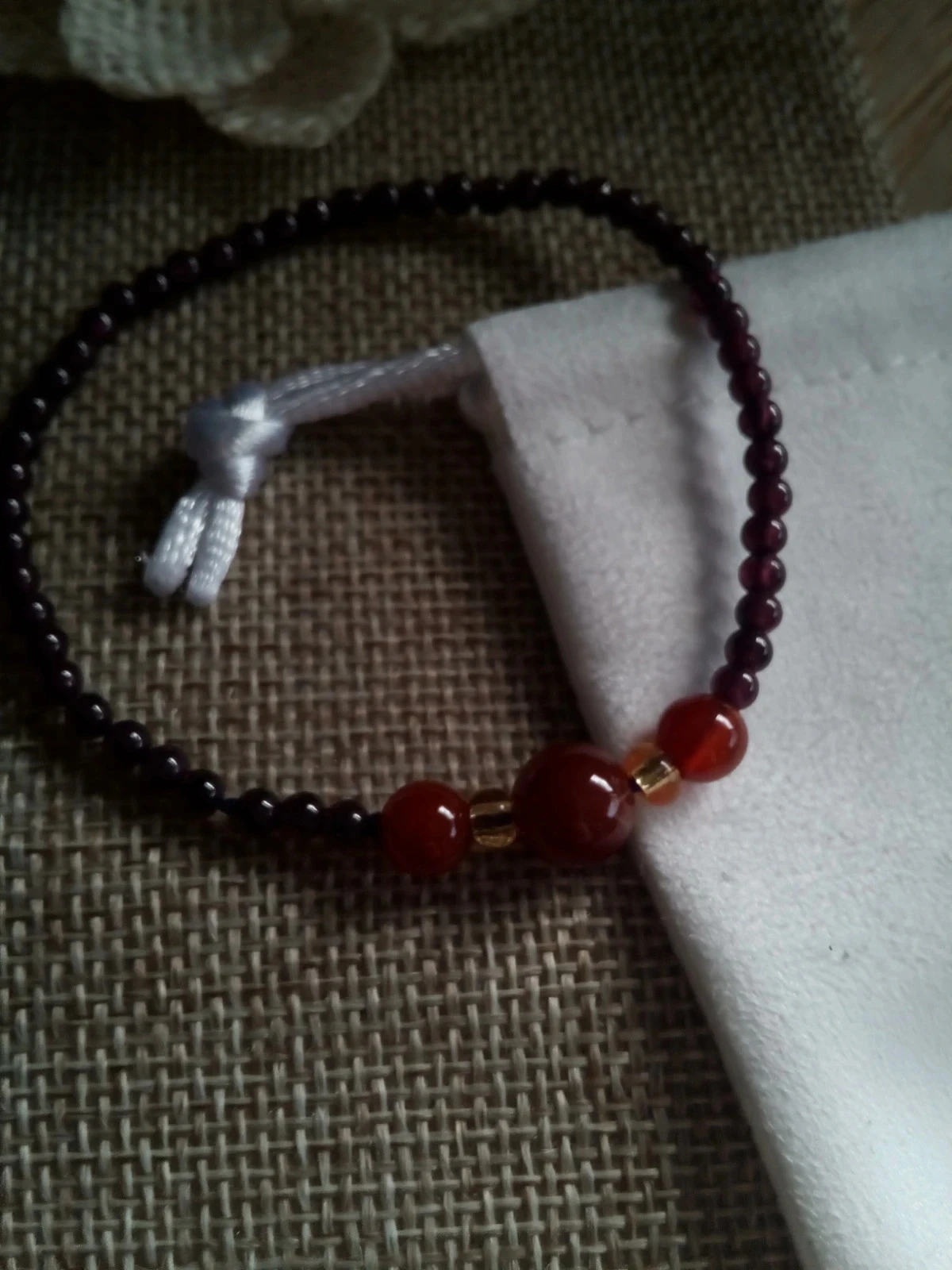 Bracelet natural garnet and carnelian stones – photo 2